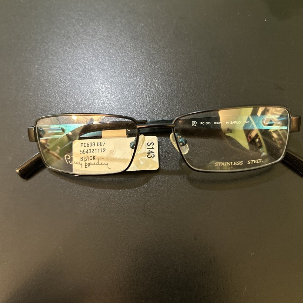 Pierre Cardin PC 608 Gunmetal/Navy Eyeglass Frames 53-16-145 NWT Frames Only